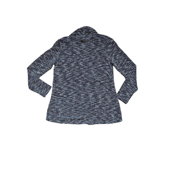 Club Monaco Open-Drape Shawl Cardigan Sweater Knit Topper Black & White Size S/P - Picture 5 of 5